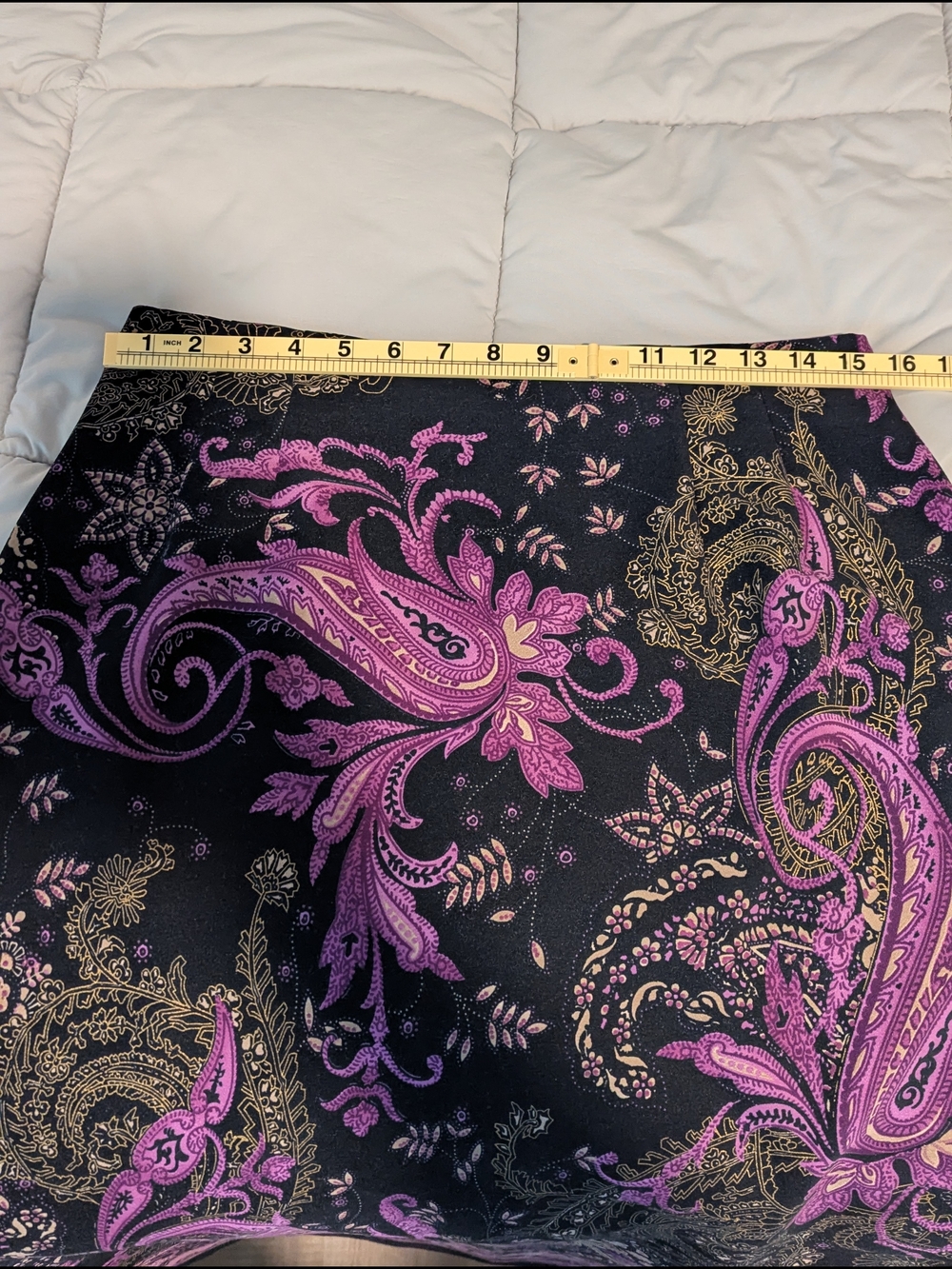 Dark Romantic Paisley Briggs New York 90s Whimsygoth Skirt 12 - Picture 3 of 4